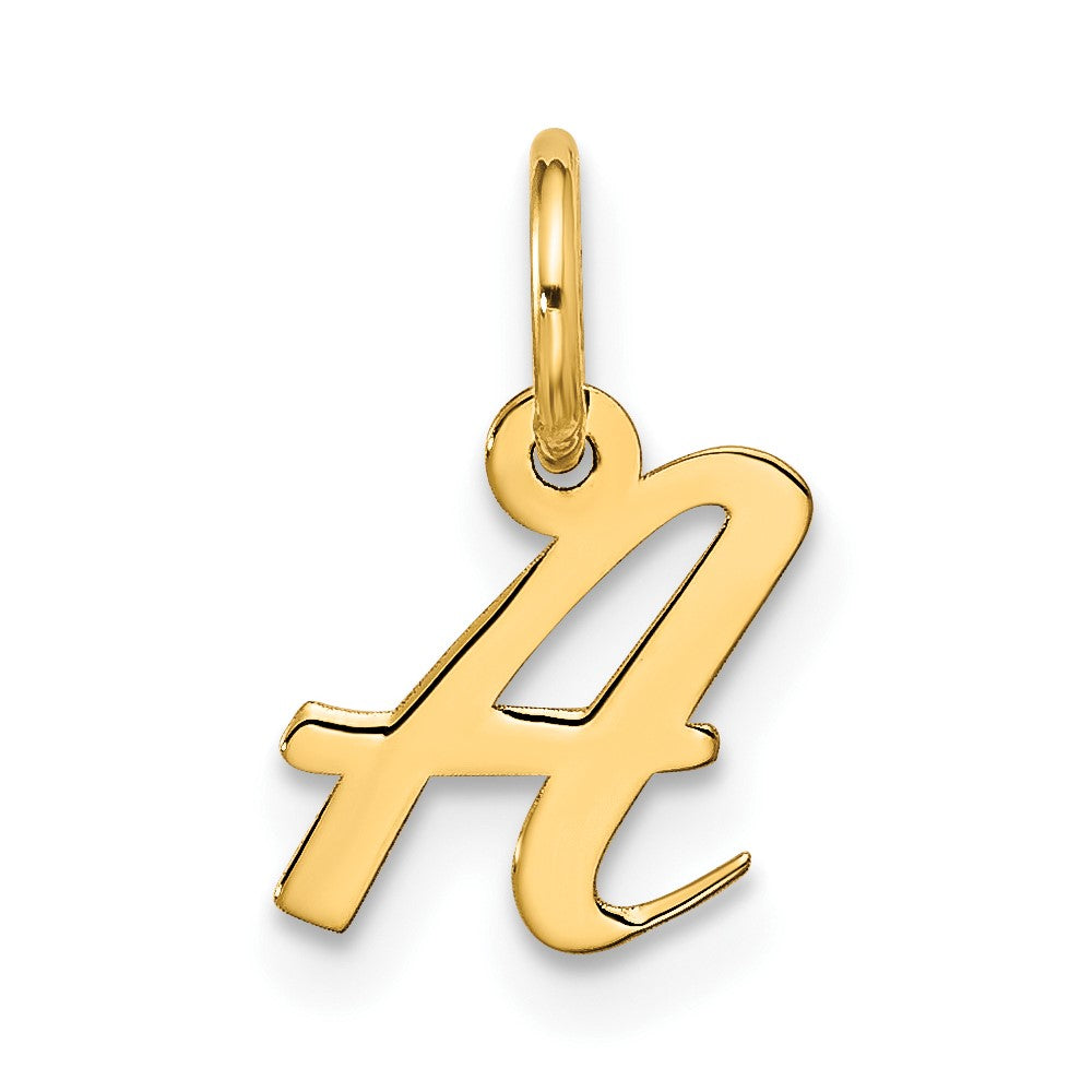 10K Gelbgold Klein Schreibschrift Initiale A Charm