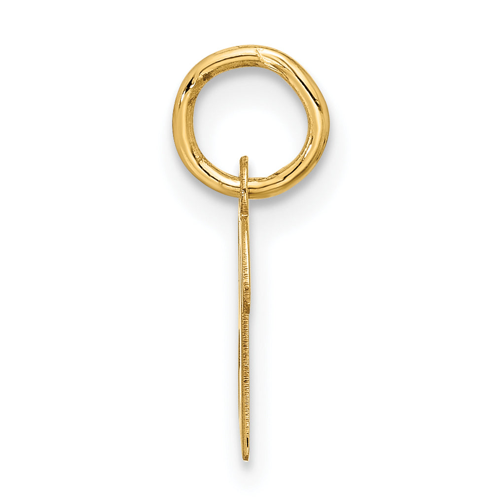 10K Gelbgold Klein Schreibschrift Initiale B Charm