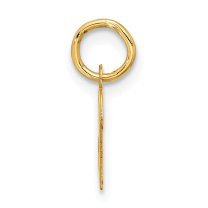 10K Gelbgold Klein Schreibschrift Initiale B Charm