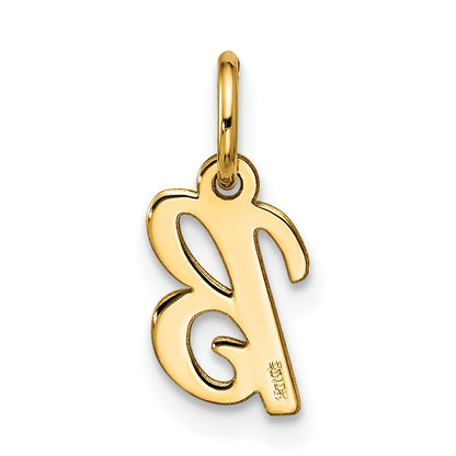 10K Gelbgold Klein Schreibschrift Initiale B Charm