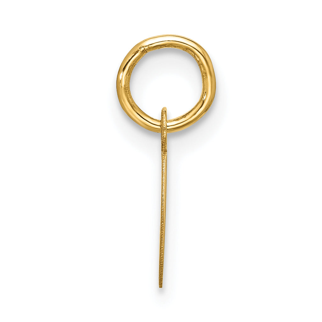 10K Gelbgold Klein Schreibschrift Initiale C Charm