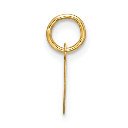 10K Gelbgold Klein Schreibschrift Initiale C Charm