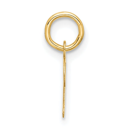 10K Gelbgold Klein Schreibschrift Initiale D Charm