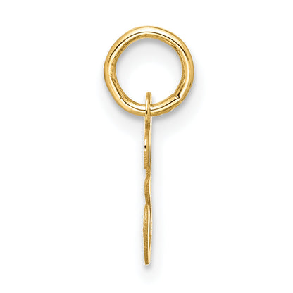 10K Gelbgold Klein Schreibschrift Initiale E Charm