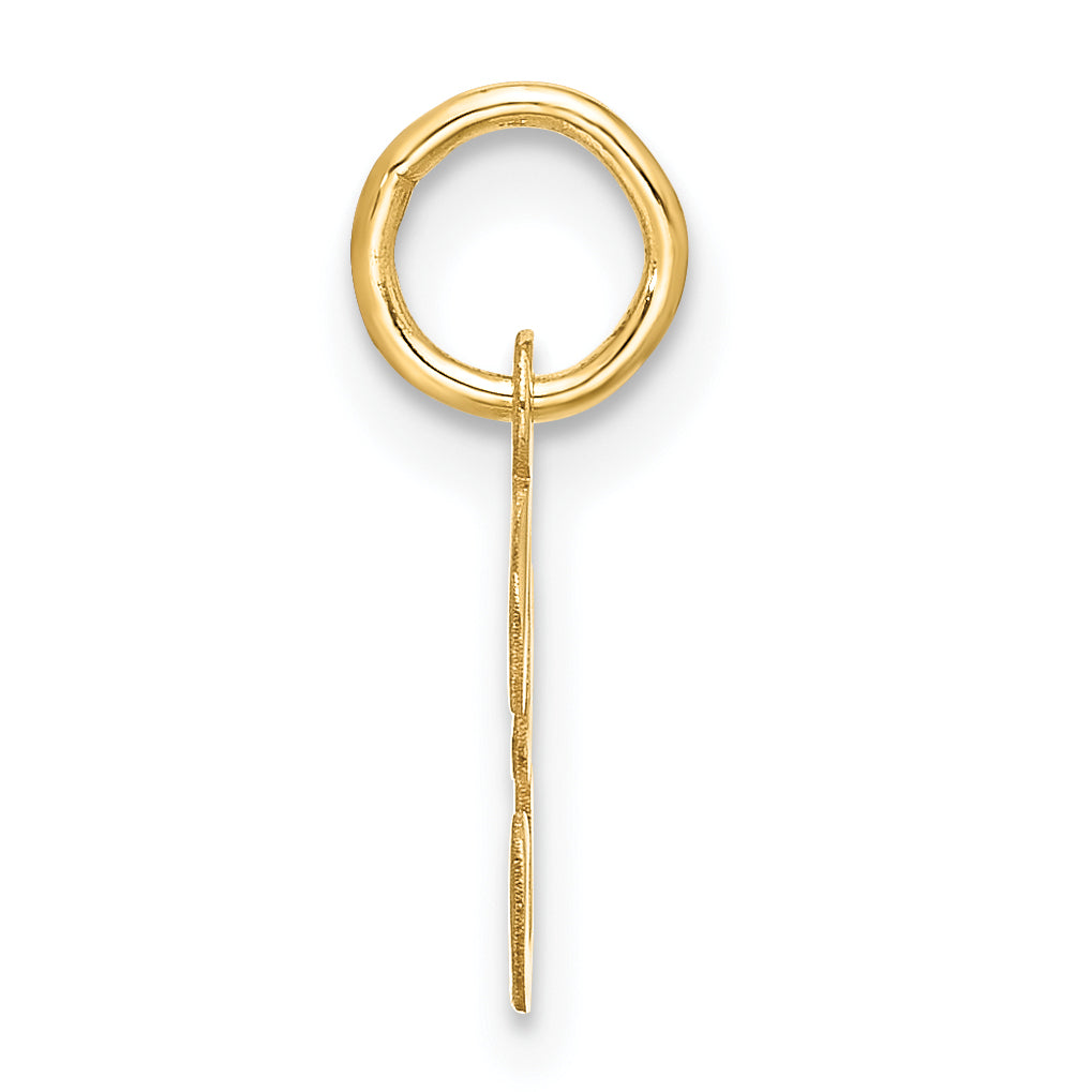 10K Gelbgold Klein Schreibschrift Initiale F Charm