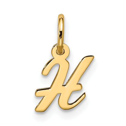 10K Gelbgold Klein Schreibschrift Initiale H Charm
