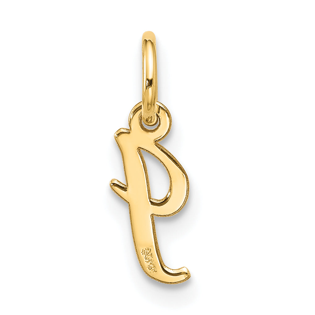10K Gelbgold Klein Schreibschrift Initiale I Charm