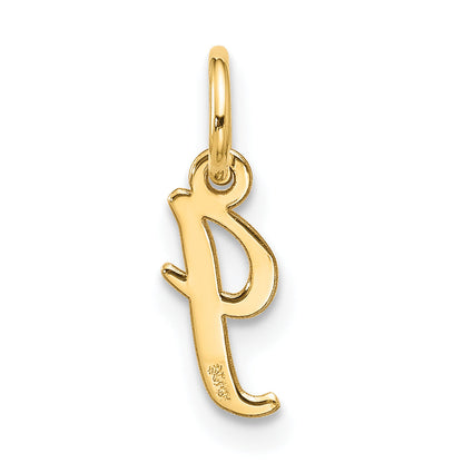 10K Gelbgold Klein Schreibschrift Initiale I Charm
