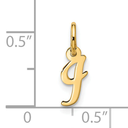 10K Gelbgold Klein Schreibschrift Initiale I Charm