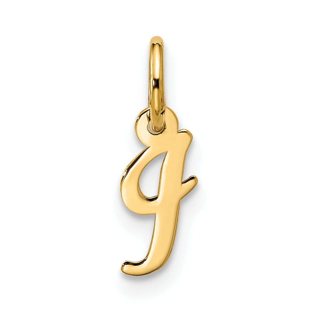 10K Gelbgold Klein Schreibschrift Initiale I Charm
