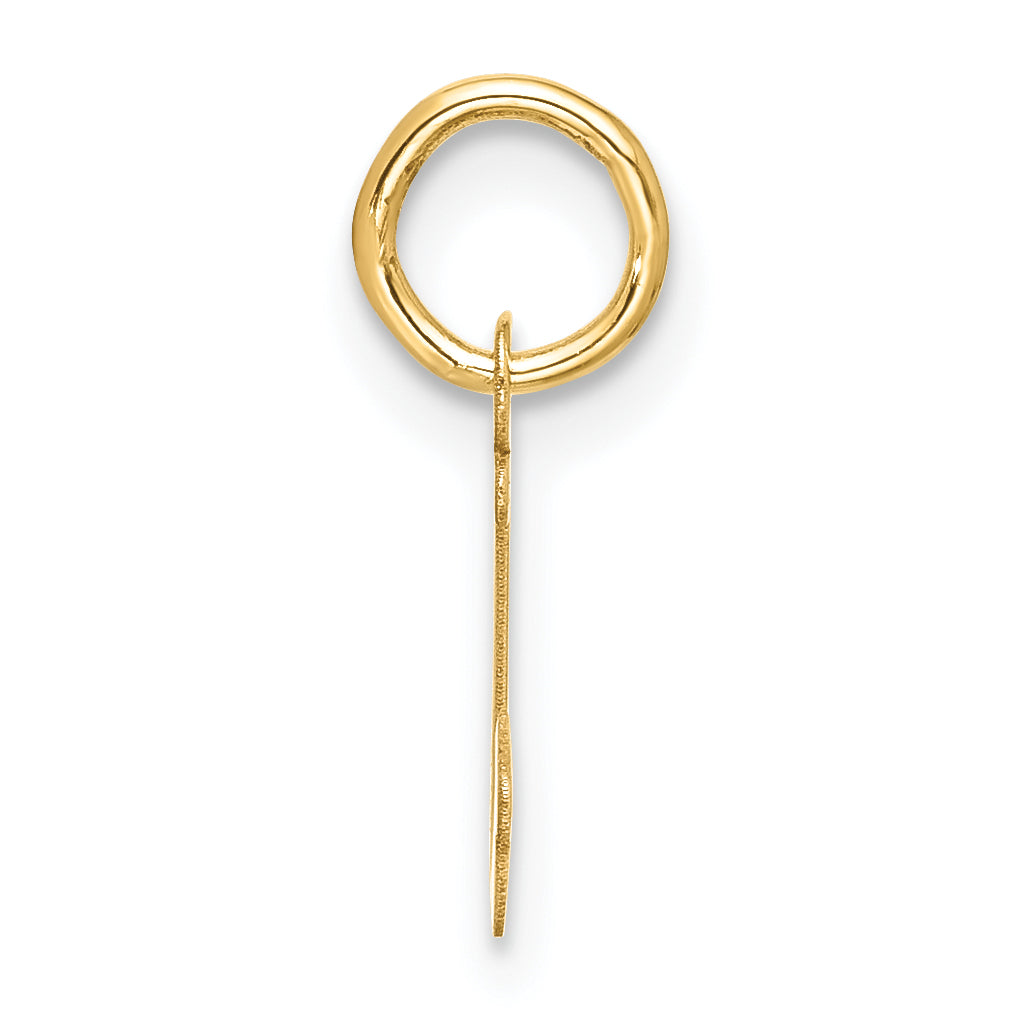10K Gelbgold Klein Schreibschrift Initiale J Charm