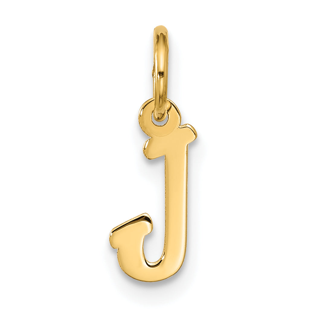 10K Gelbgold Klein Schreibschrift Initiale J Charm