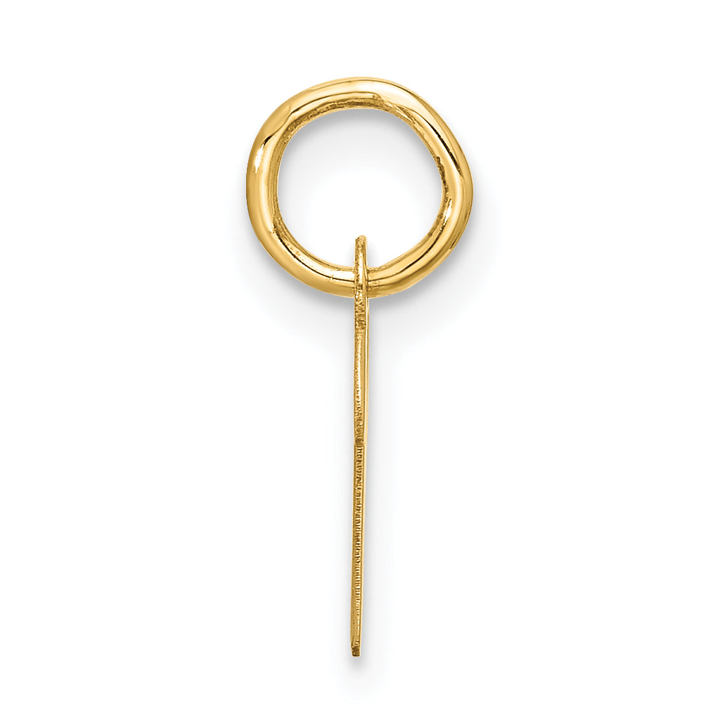 10K Gelbgold Klein Schreibschrift Initiale K Charm