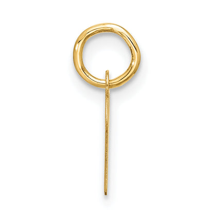 10K Gelbgold Klein Schreibschrift Initiale K Charm