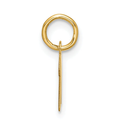 10K Gelbgold Klein Schreibschrift Initiale M Charm