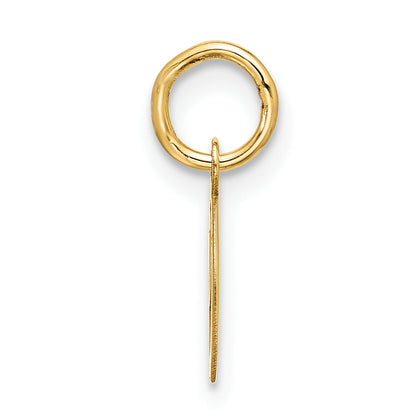 10K Gelbgold Klein Schreibschrift Initiale O Charm