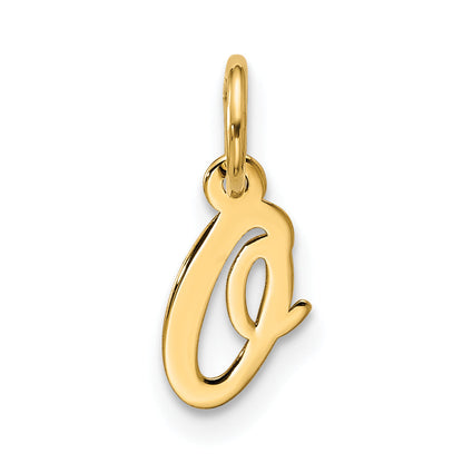 10K Gelbgold Klein Schreibschrift Initiale O Charm