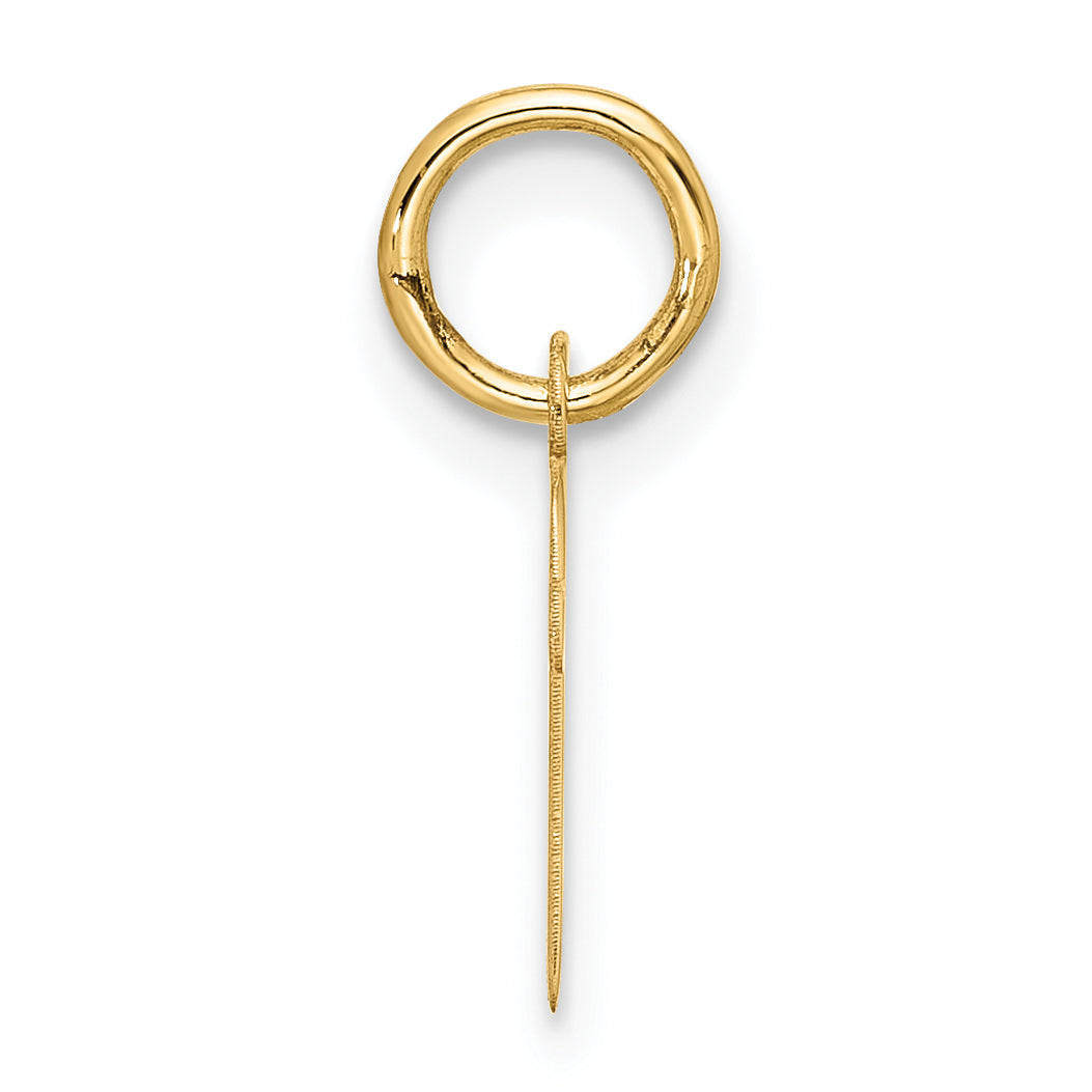10K Gelbgold Klein Schreibschrift Initiale P Charm