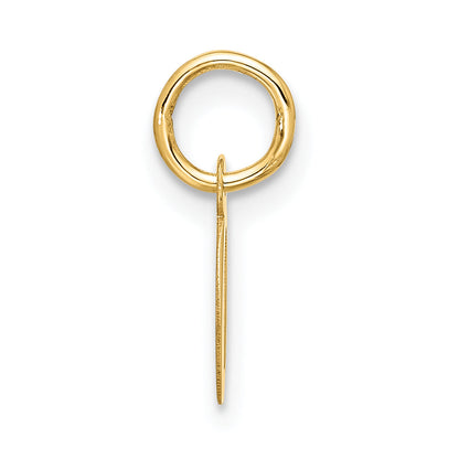 10K Gelbgold Klein Schreibschrift Initiale Q Charm