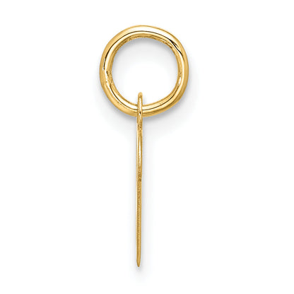 10K Gelbgold Klein Schreibschrift Initiale R Charm