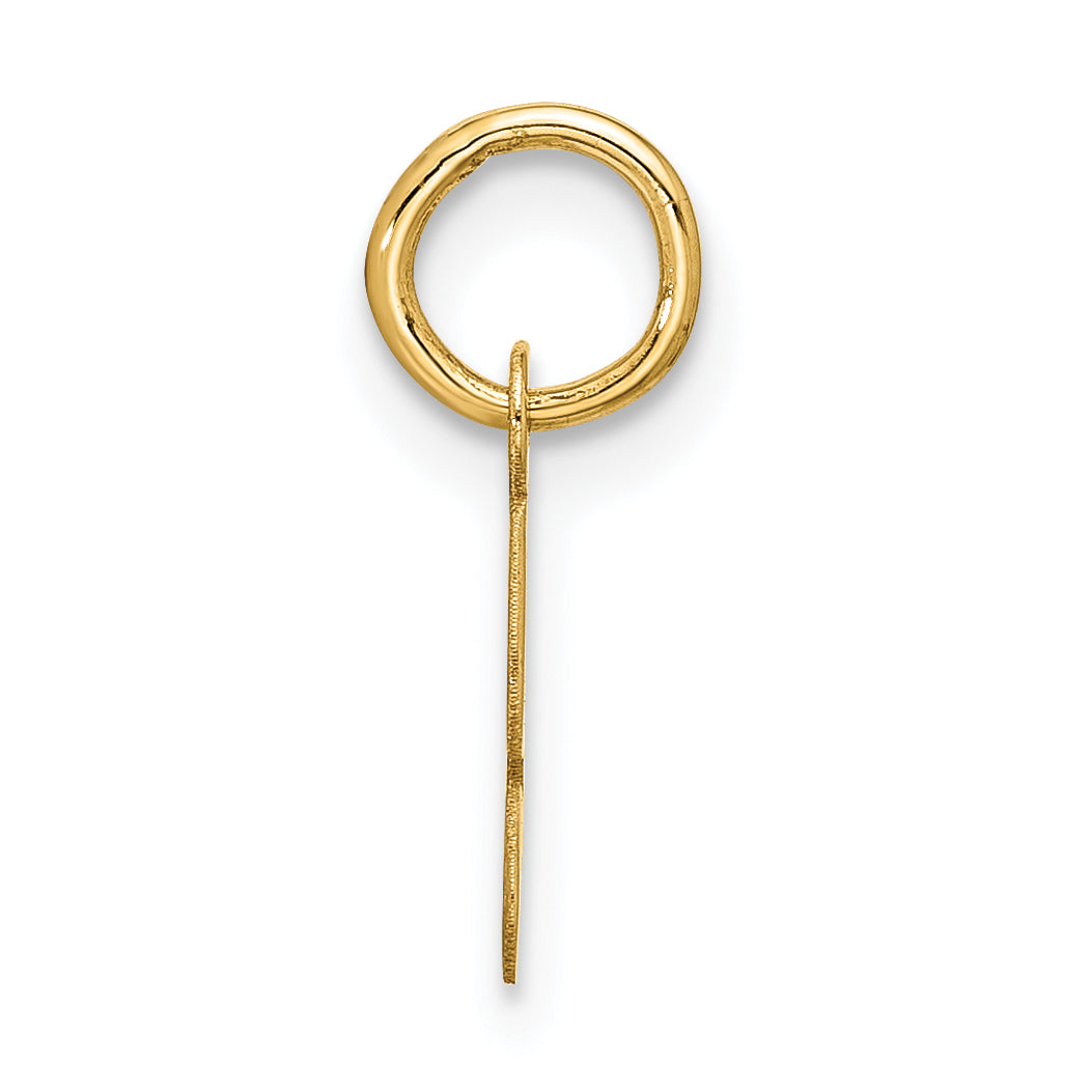 10K Gelbgold Klein Schreibschrift Initiale S Charm