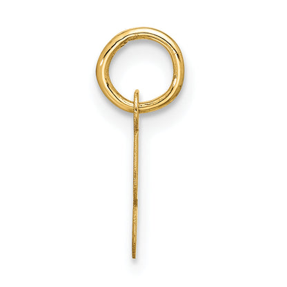 10K Gelbgold Klein Schreibschrift Initiale S Charm