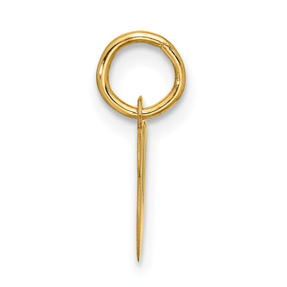 10K Gelbgold Klein Schreibschrift Initiale W Charm