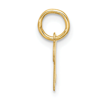 10K Gelbgold Klein Schreibschrift Initiale X Charm