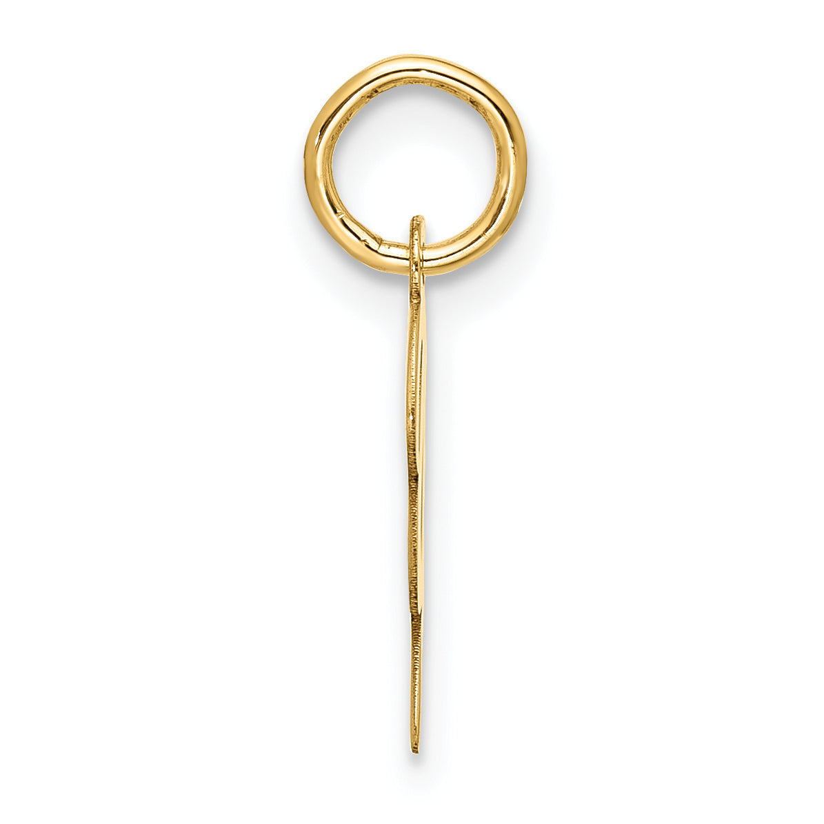 10K Gelbgold Klein Schreibschrift Initiale Y Charm
