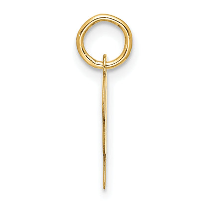 10K Gelbgold Klein Schreibschrift Initiale Y Charm