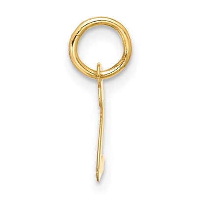10K Gelbgold Klein Schreibschrift Initiale Z Charm