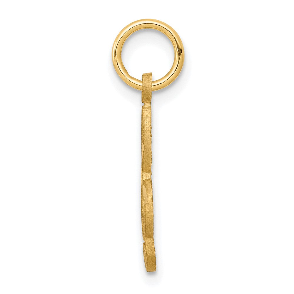 10K Gelbgold Klein Noten Schlüssel Charm