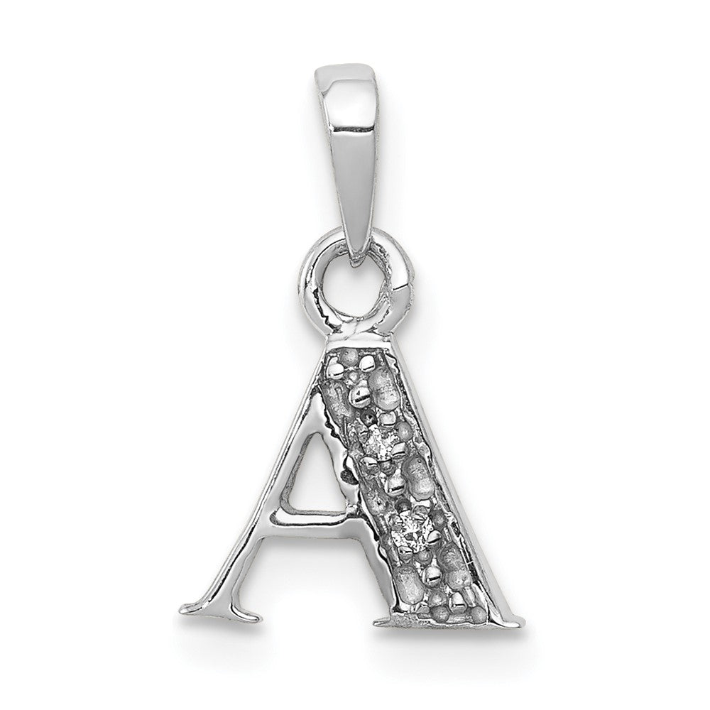10K Weißgold 10kw Diamant Initiale A Anhänger