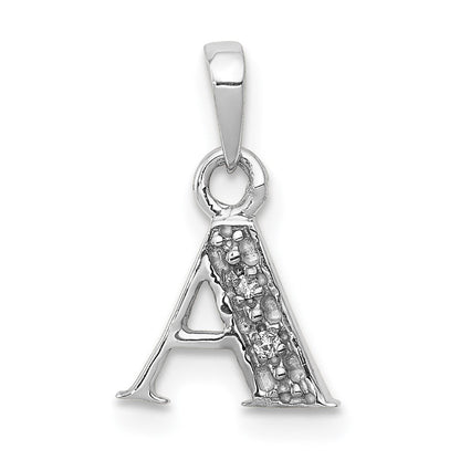 10K Weißgold 10kw Diamant Initiale A Anhänger