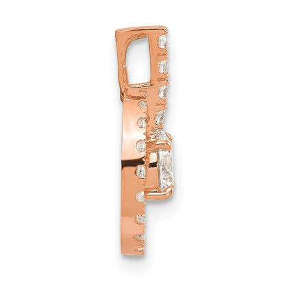 10K Roségold Tiara Kollektion Poliert Zirkonia Anhänger