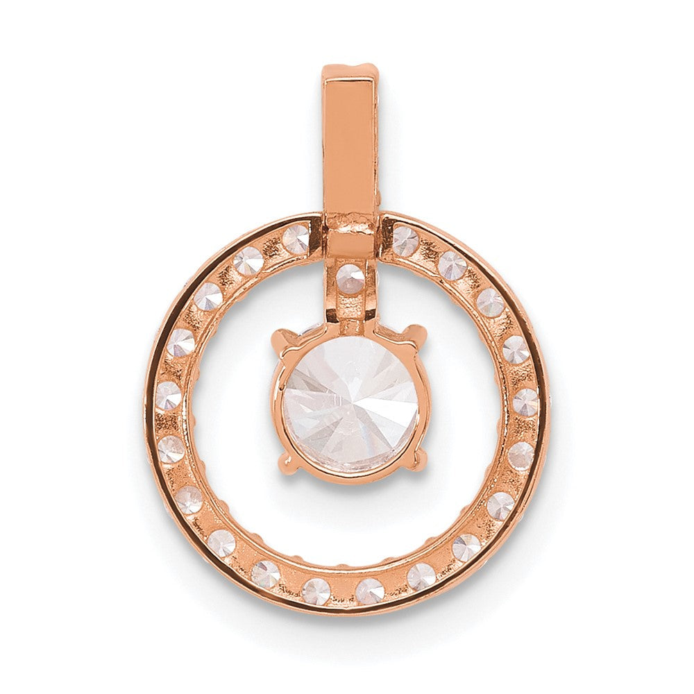 10K Roségold Tiara Kollektion Poliert Zirkonia Anhänger