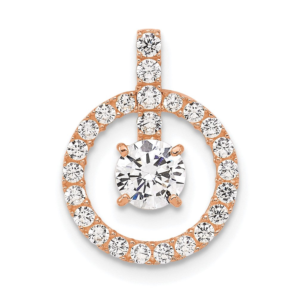 10K Roségold Tiara Kollektion Poliert Zirkonia Anhänger