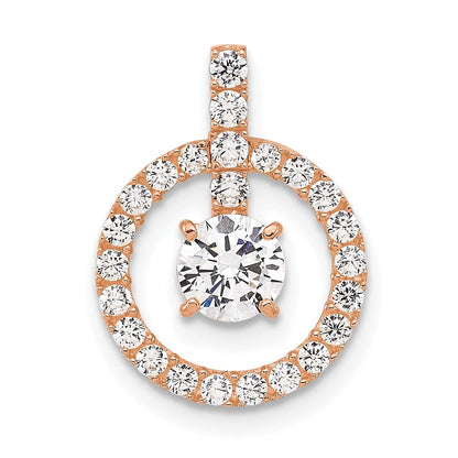 10K Roségold Tiara Kollektion Poliert Zirkonia Anhänger