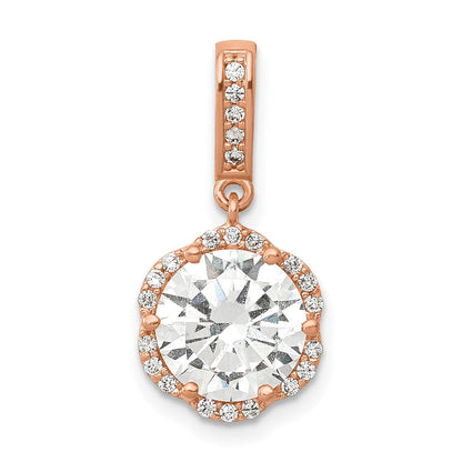 10K Roségold 10K Tiara Kollektion Roségold Poliert Zirkonia Anhänger