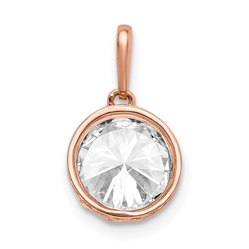 10K Roségold Tiara Kollektion Poliert Zirkonia Anhänger