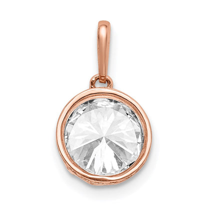 10K Roségold Tiara Kollektion Poliert Zirkonia Anhänger