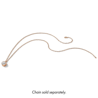 10K Roségold Tiara Kollektion Poliert Zirkonia Anhänger