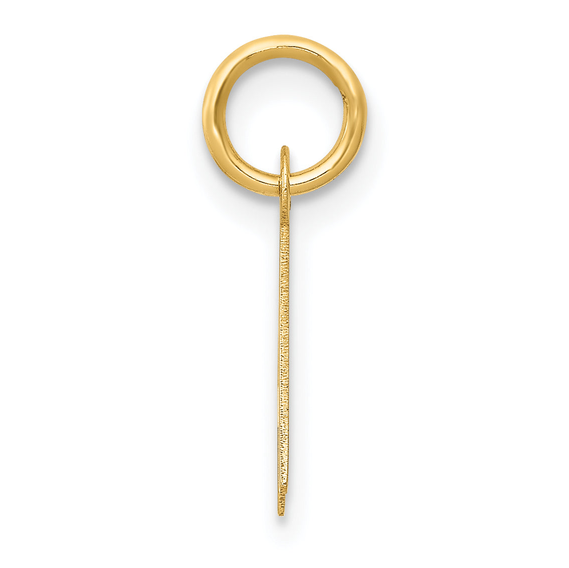 10K Gelbgold Klein Schräg Block Initiale A Charm