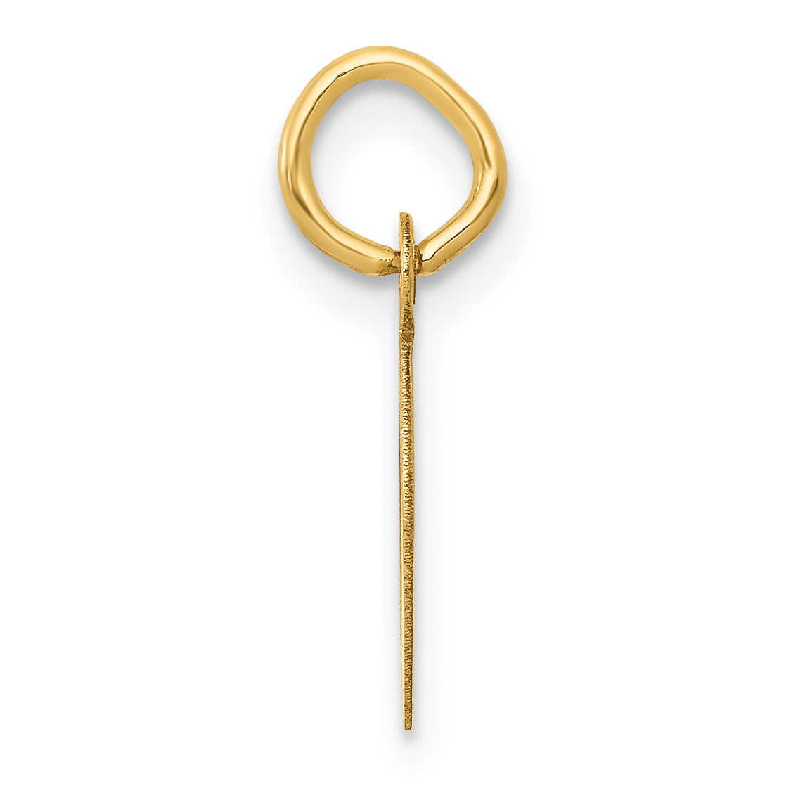 10K Gelbgold Klein Schräg Block Initiale D Charm