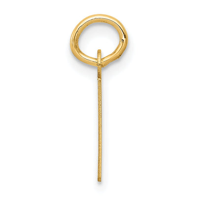 10K Gelbgold Klein Schräg Block Initiale E Charm