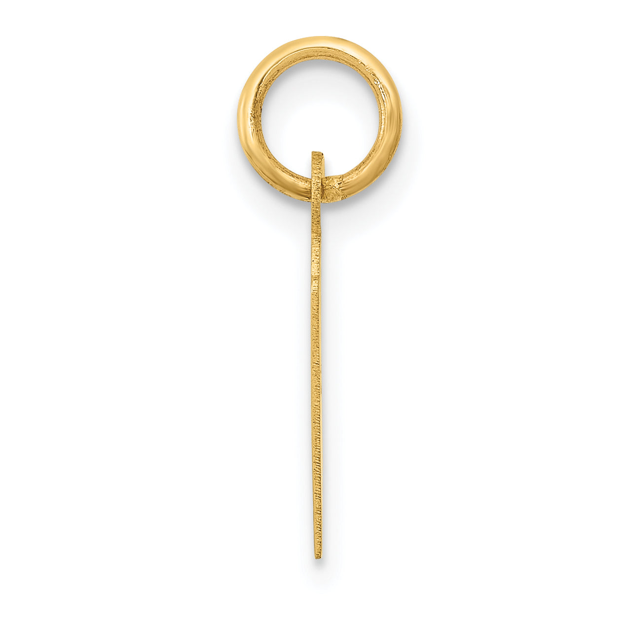 10K Gelbgold Klein Schräg Block Initiale H Charm