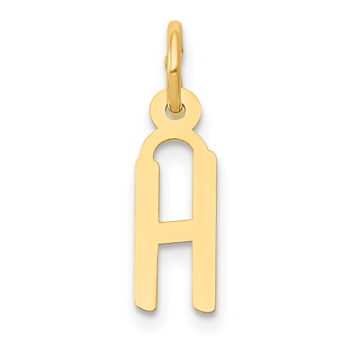 10K Gelbgold Klein Schräg Block Initiale H Charm