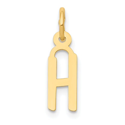 10K Gelbgold Klein Schräg Block Initiale H Charm