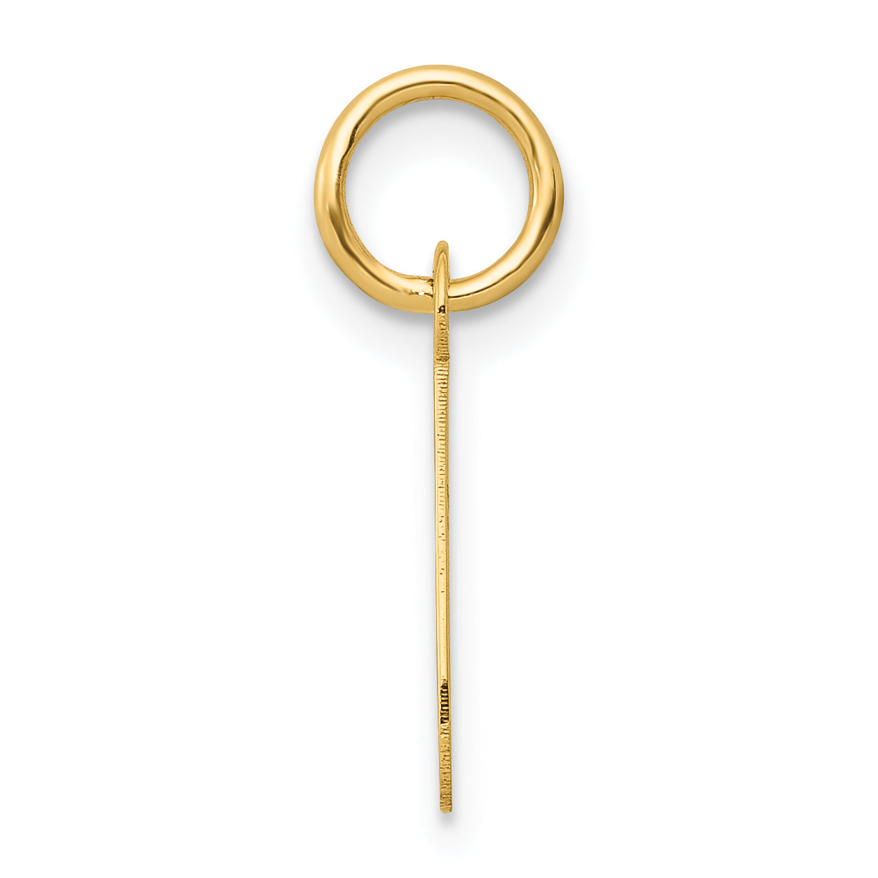 10K Gelbgold Klein Schräg Block Initiale J Charm