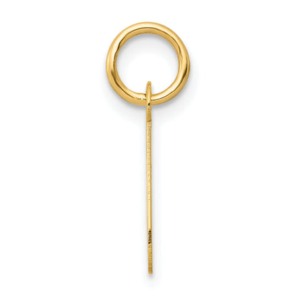 10K Gelbgold Klein Schräg Block Initiale J Charm